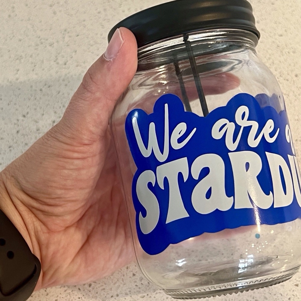 Mason Jar Candle Holder We Are All Stardust Glass Tea Light Holder Jar Handmade